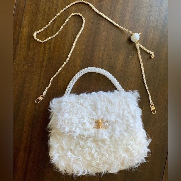 Handmade Genuine Curly Shearling Purse Includes 2 Chain Styles - Picture 12 of 16
